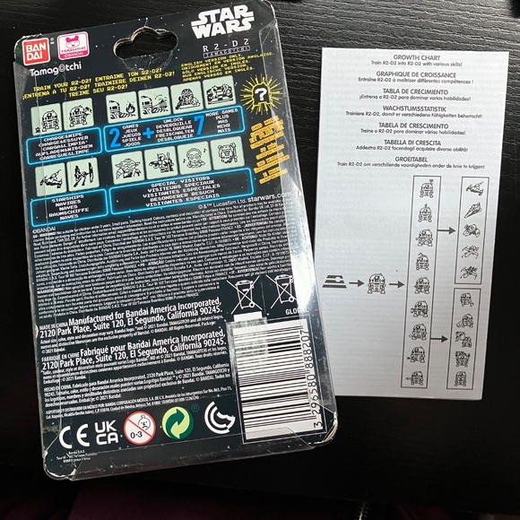 Star Wars Tamagotchi R2-D2 Blue Translucent Hologram Virtual Pet Keychain Game - Picture 4 of 4